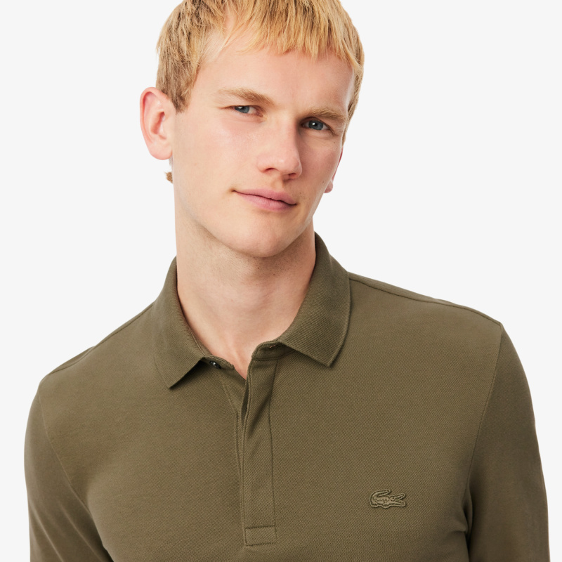 Мужское поло Lacoste с длинными рукавами