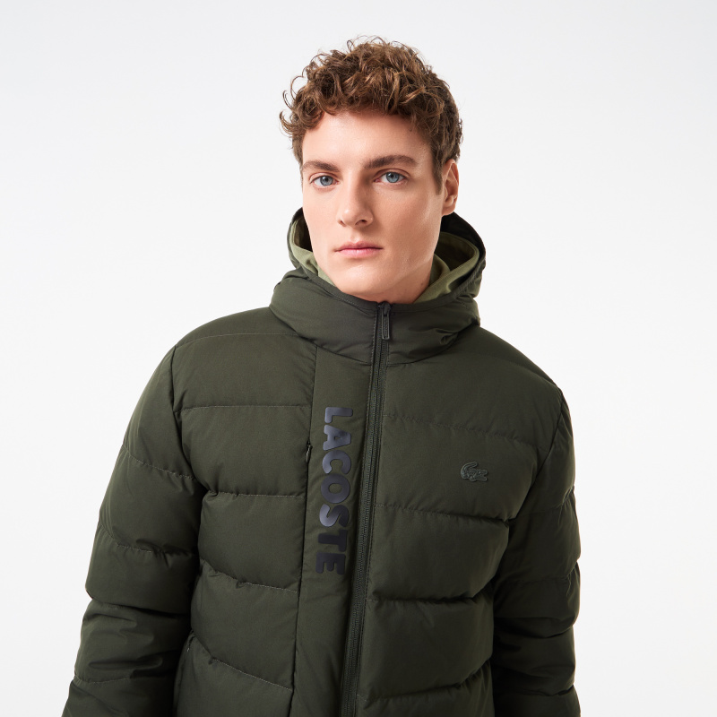 Мужская куртка-бомбер Lacoste на молнии из хлопка