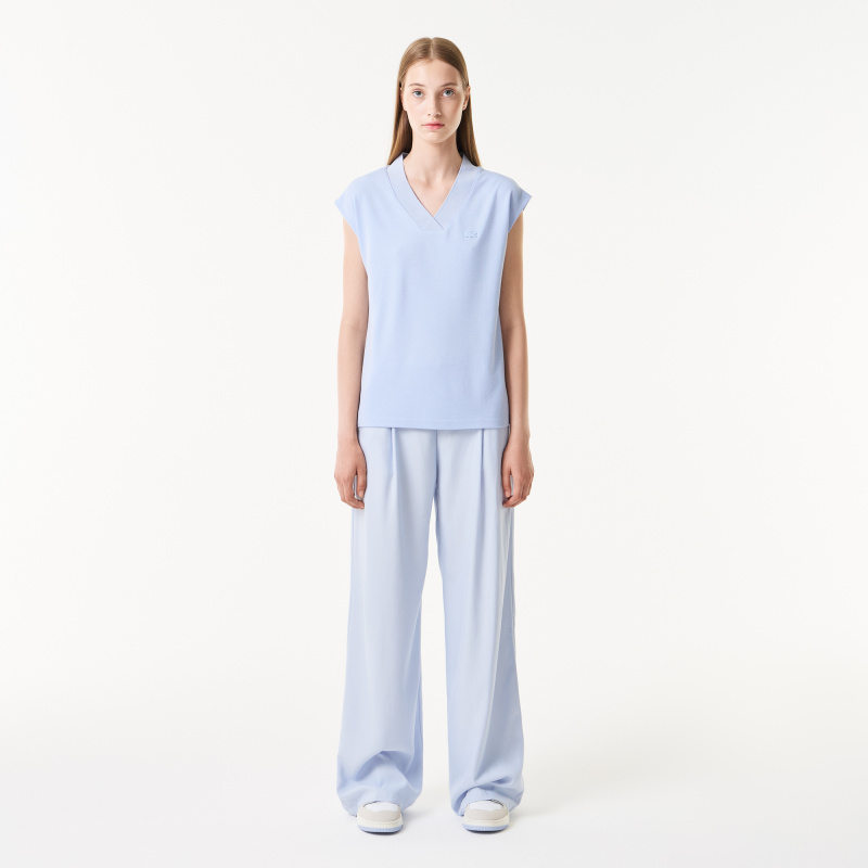 Женская футболка Lacoste Slim Fit с v-образным вырезом