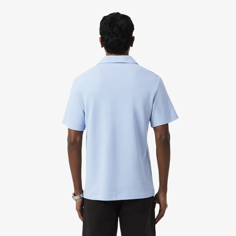 Мужское хлопковое поло Lacoste из смеси льна