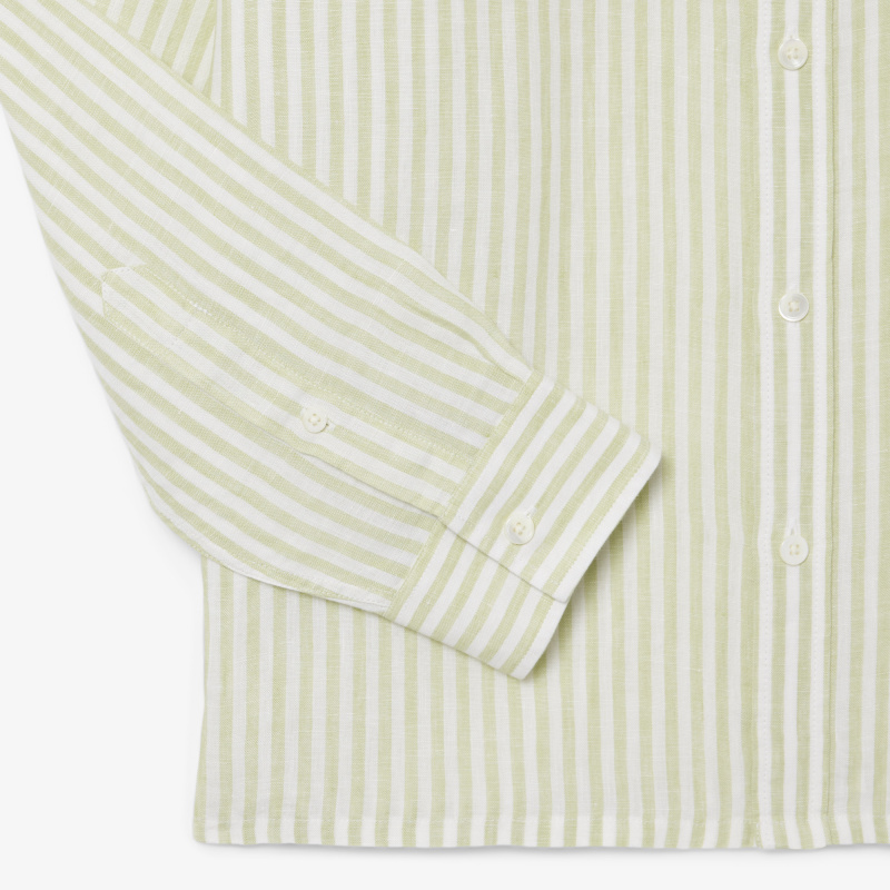 Мужская льняная рубашка Lacoste в полоску