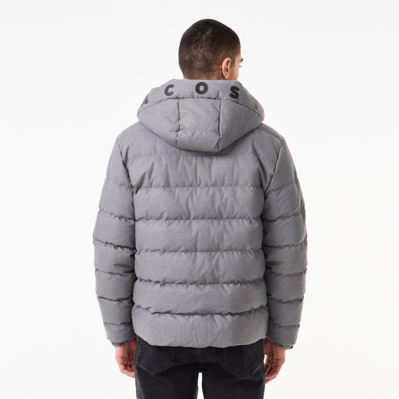 Мужской стёганый пуховик Lacoste с капюшоном