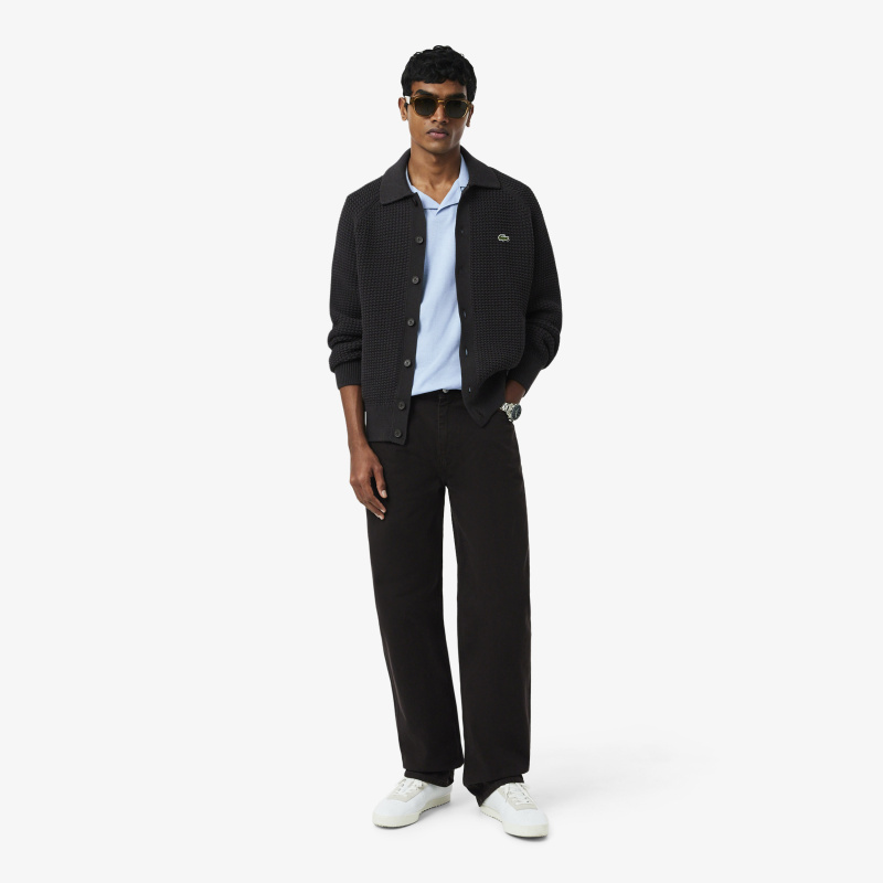Мужское хлопковое поло Lacoste из смеси льна