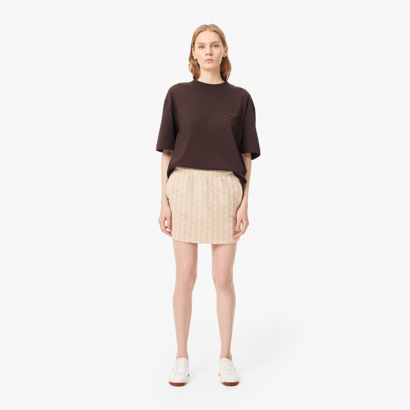 Жаккардовая юбка Lacoste с монограммой