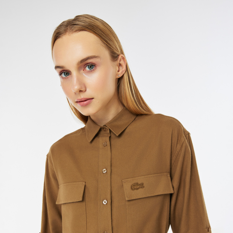 Платье Lacoste стандартного кроя с длинными рукавами и поясом