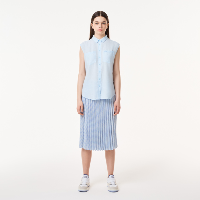 Женская рубашка Lacoste из льна и тенселя
