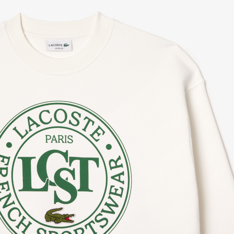 Мужской флисовый свитшот Lacoste свободного кроя