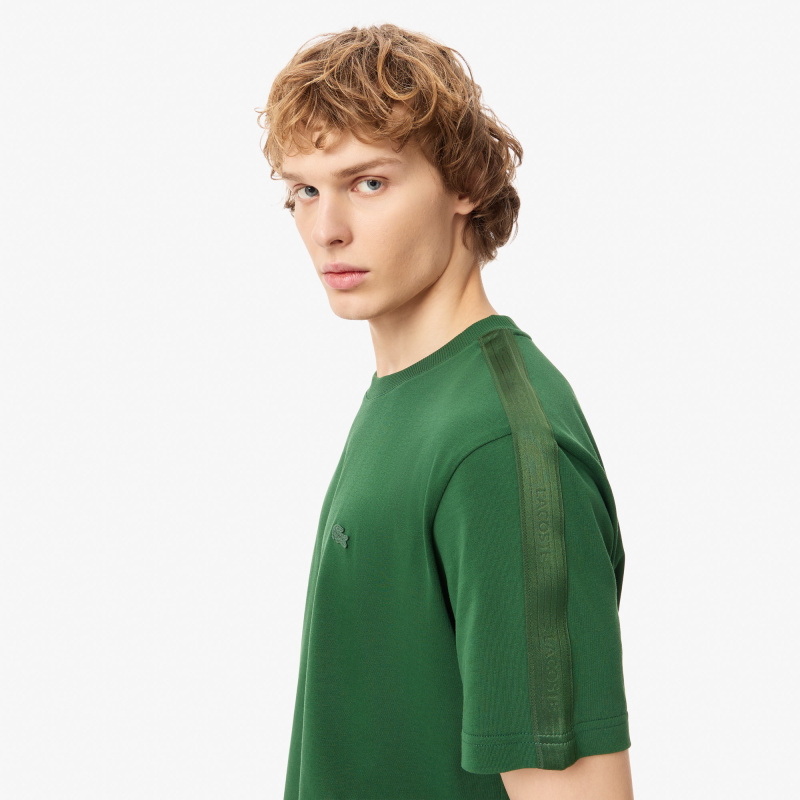 Мужская хлопковая футболка Lacoste стандартного кроя