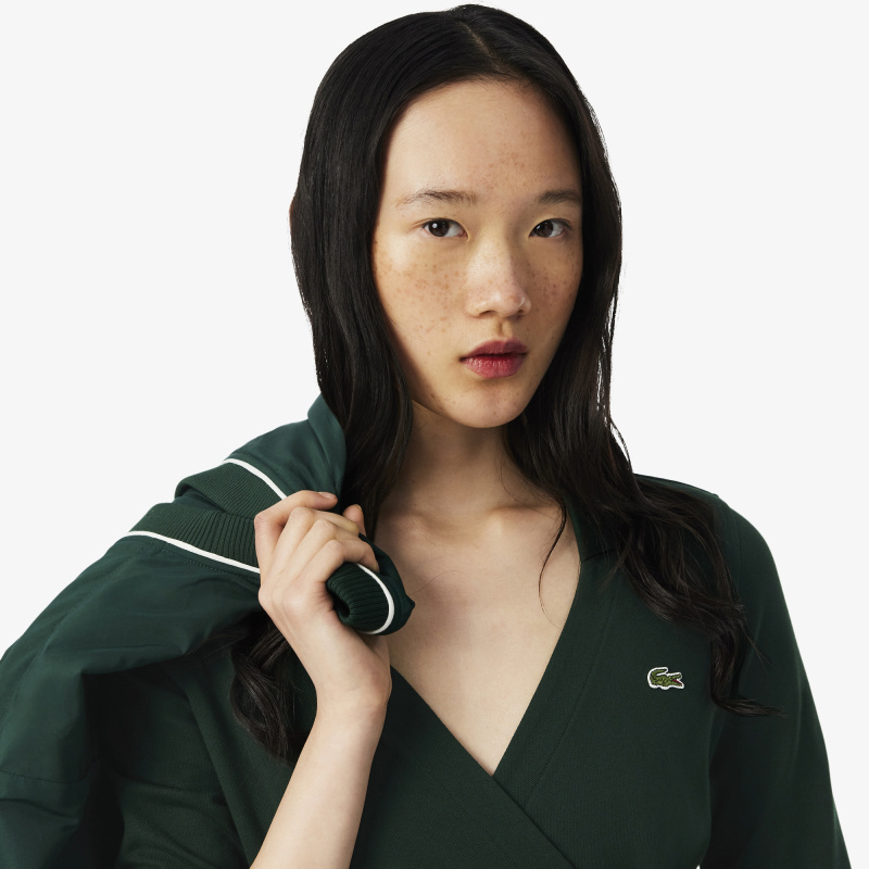 Эластичное хлопковое платье Lacoste
