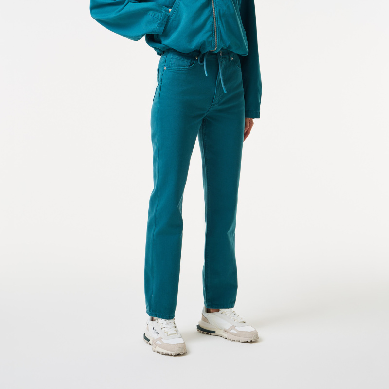 Женские прямые джинсы Lacoste из экологиески чистого хлопка