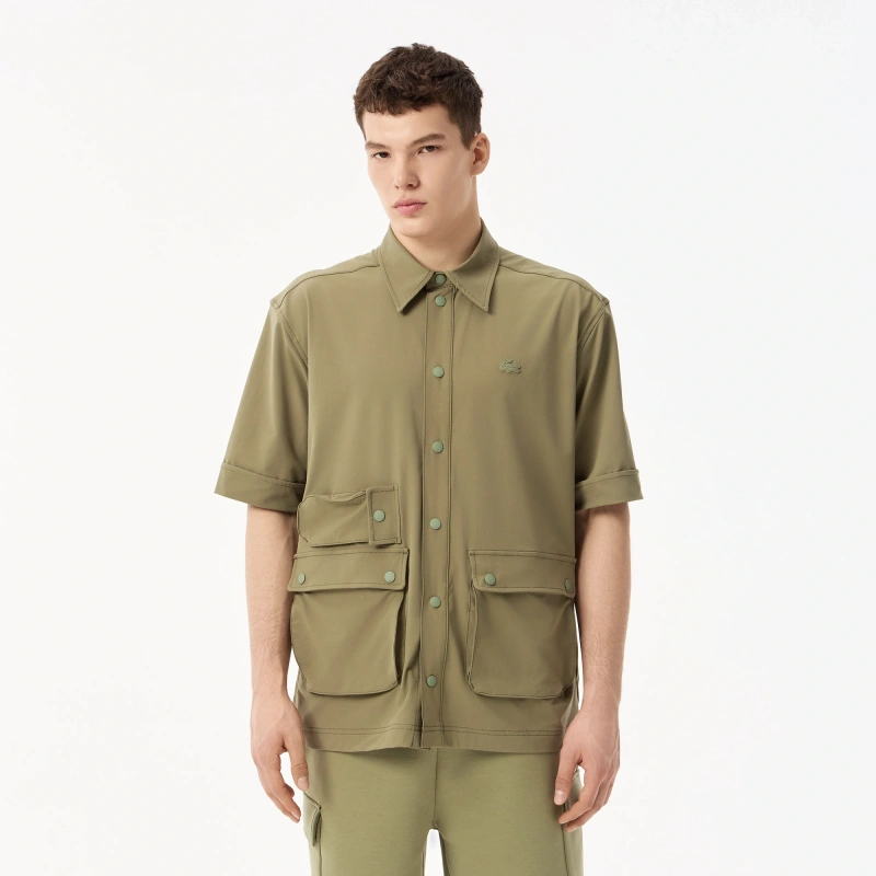 Мужская рубашка Lacoste с коротким рукавом и тремя карманами