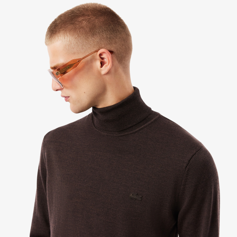 Мужская водолазка Lacoste из мериносовой шерсти