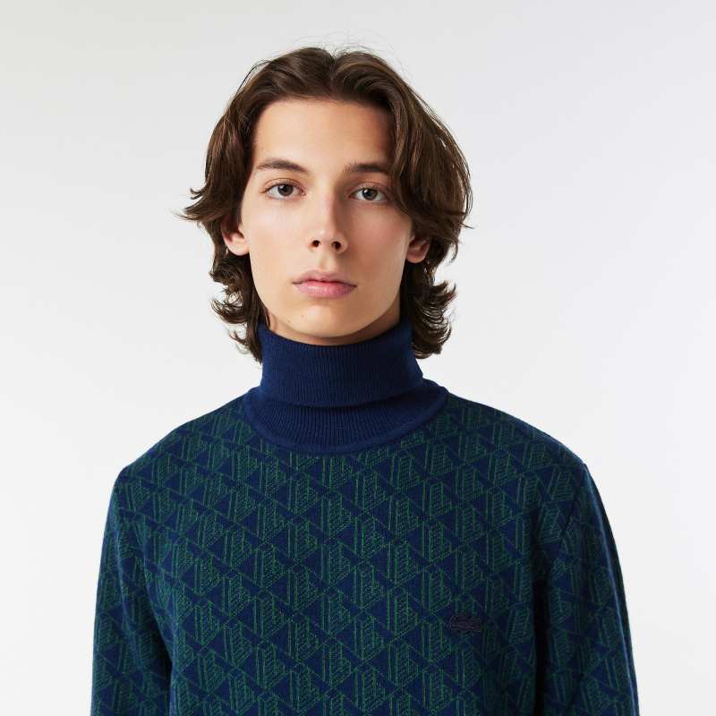 Мужской свитер Lacoste Contrast Collar Monogram