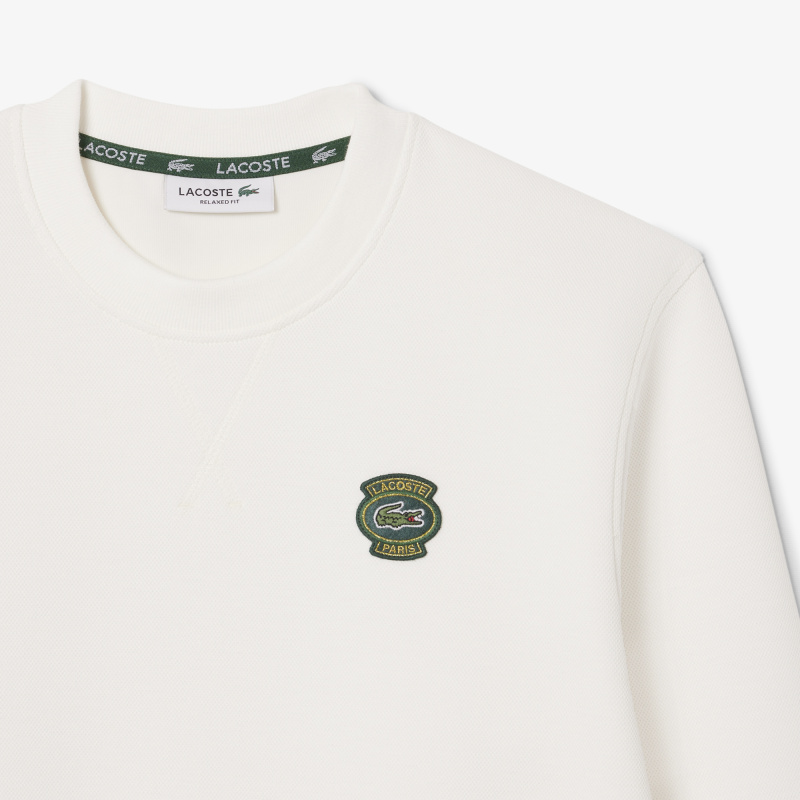 Женский свитшот Lacoste с круглым вырезом и нашивкой