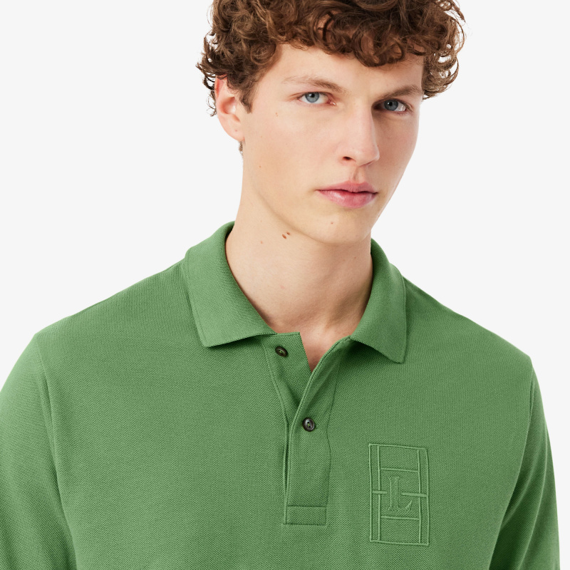 Мужское хлопковое поло Lacoste