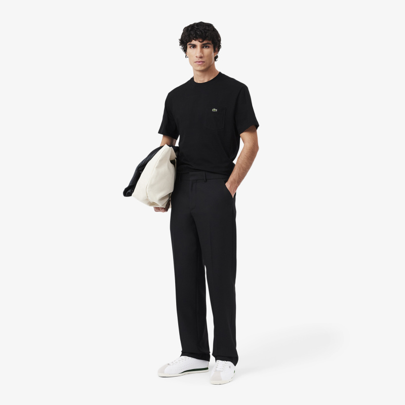 Мужская футболка Lacoste из хлопка с нагрудным карманом