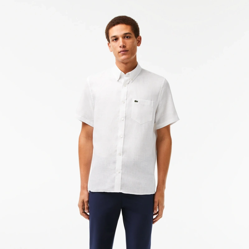 Мужская льняная рубашка Lacoste