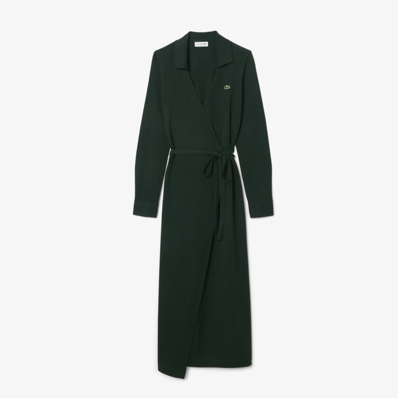 Эластичное хлопковое платье Lacoste