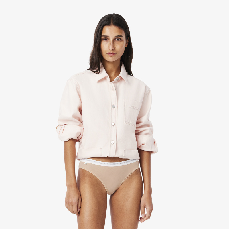 Женские трусы Lacoste из эластичного хлопка (3ед.)