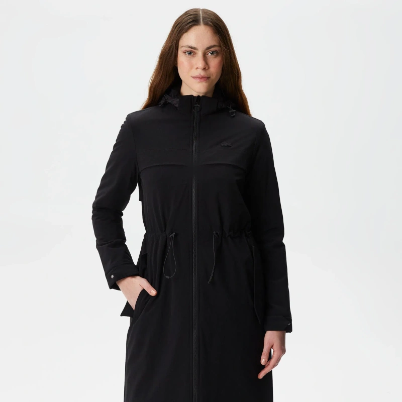 Женская утеплённая куртка-парка Lacoste с эластичным поясом