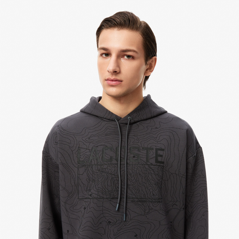 Мужской хлопковый свитшот Lacoste оверсайз