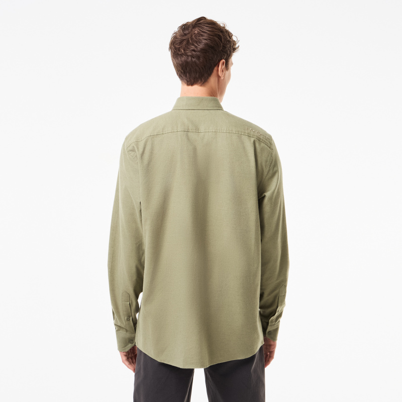 Мужская рубашка Lacoste из смеси хлопка и шерсти