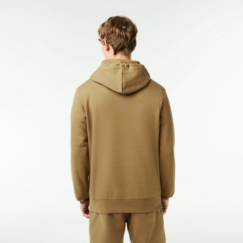 Мужское худи Lacoste классического кроя с флисом