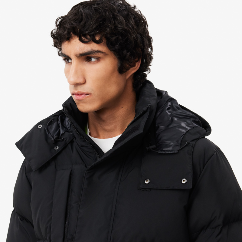 Мужской водонепронецаемый пуховик Lacoste с капюшоном