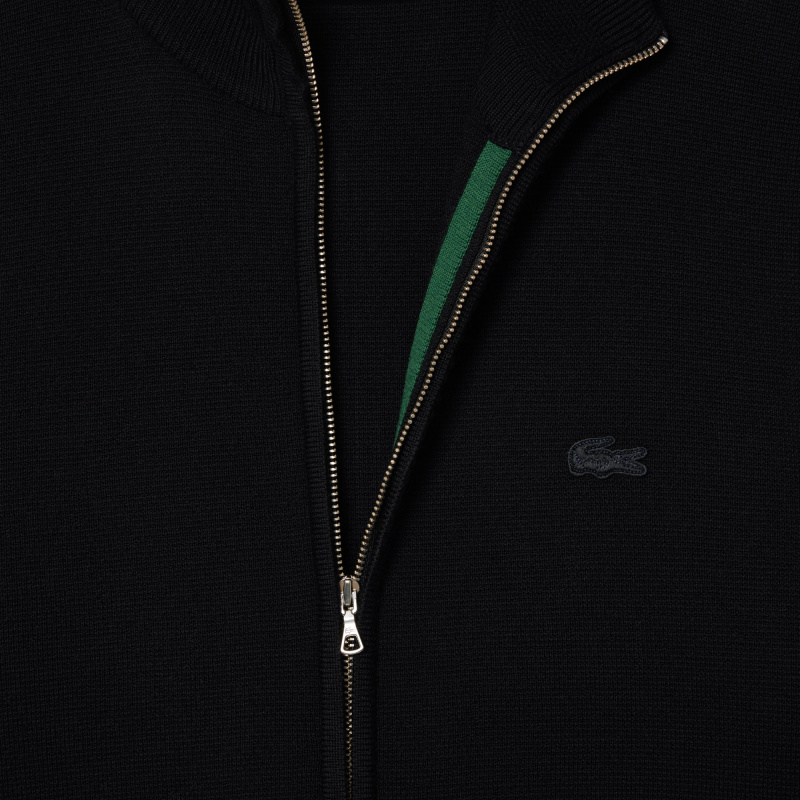 Мужской шерстяная свитер Lacoste на молнии