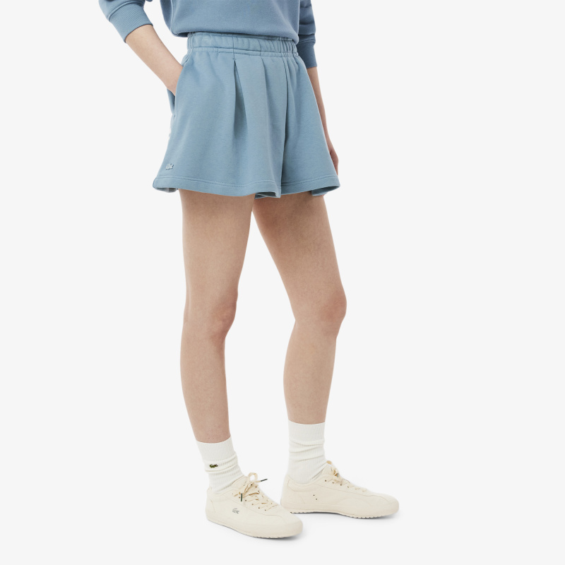 Женские плиссированные флисовые шорты Lacoste