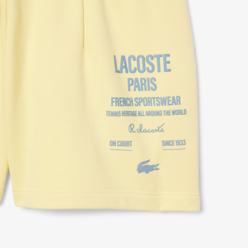 Женские плиссированные флисовые шорты Lacoste