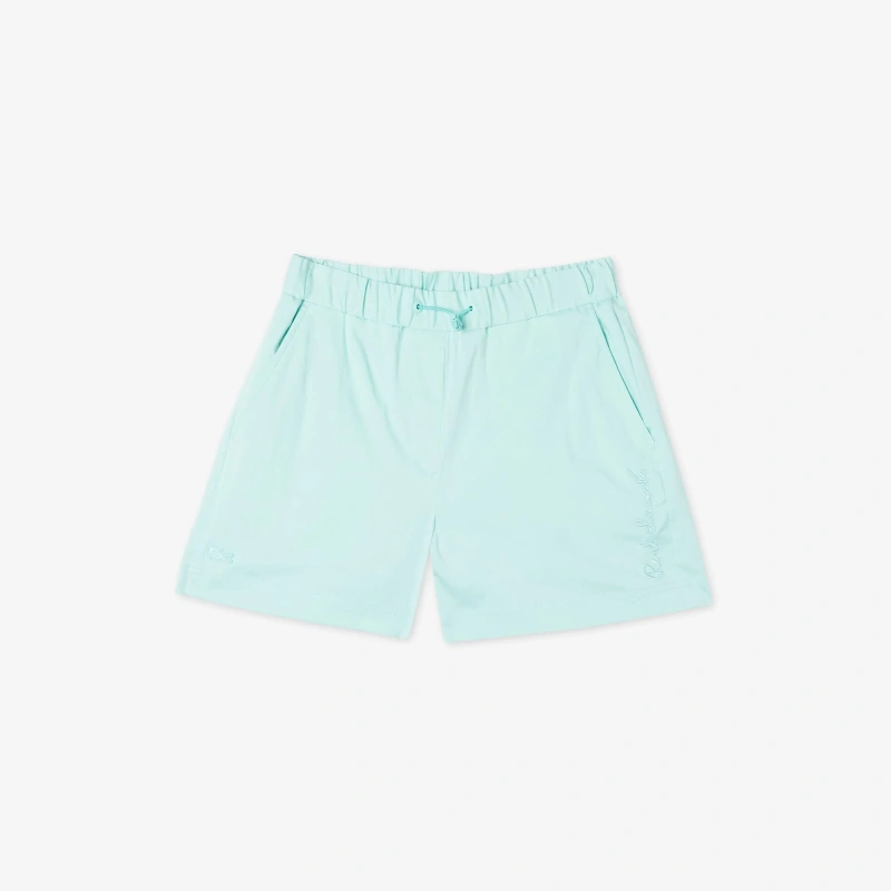 Женские короткие однотонные шорты Lacoste