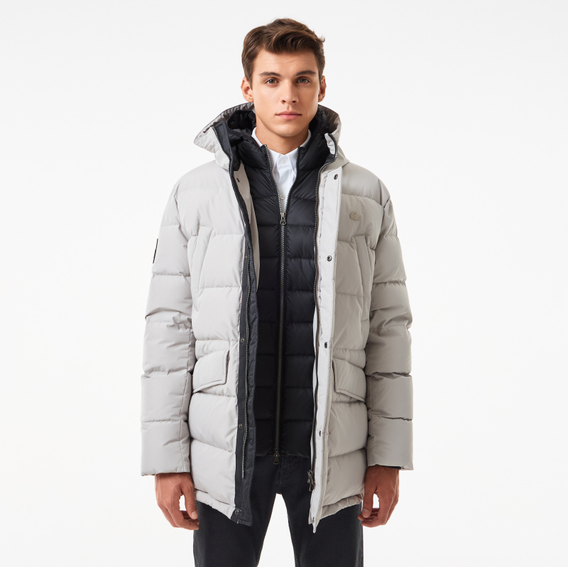 Мужская удлинённая куртка Lacoste с капюшоном