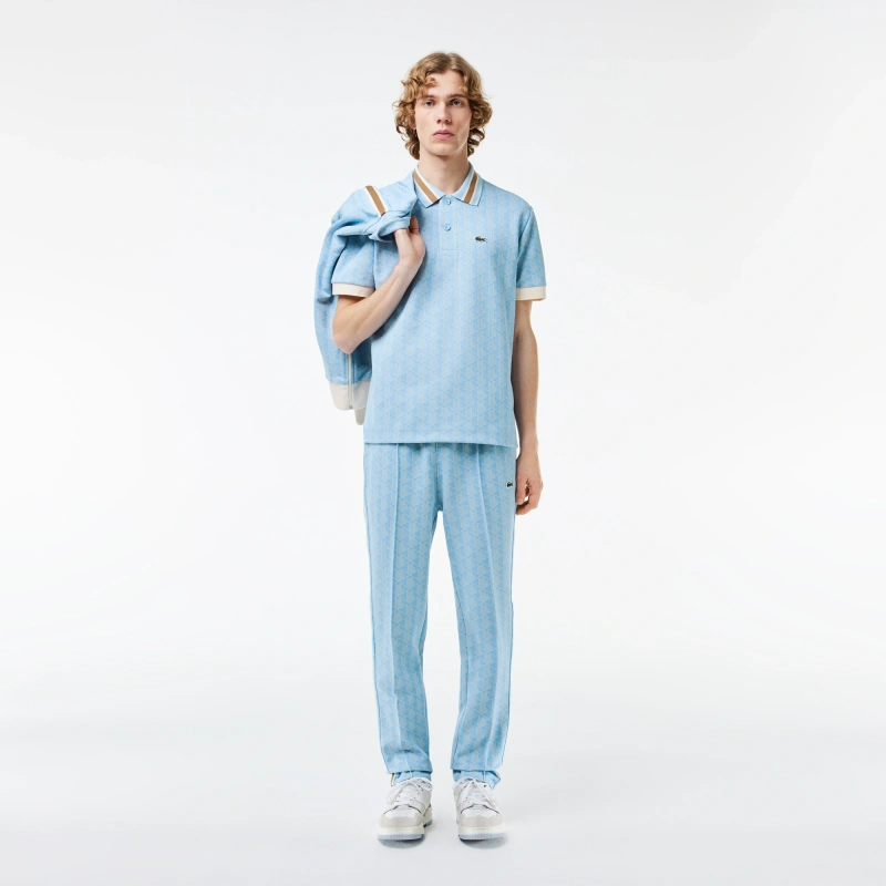 Мужское поло Lacoste классического кроя с монограммой