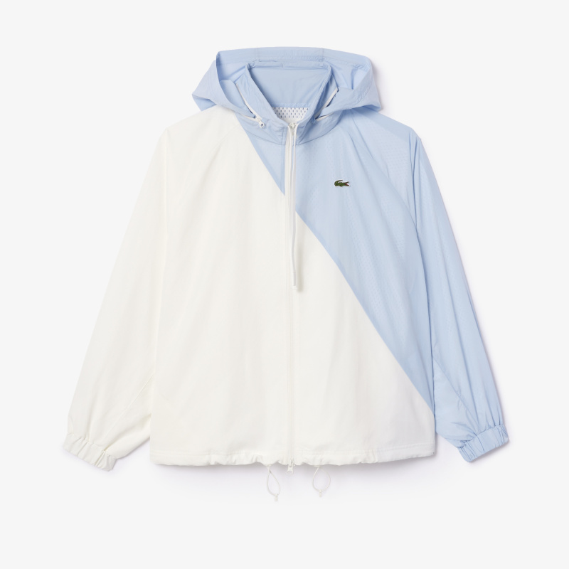 Женская объемная спортивная куртка Lacoste с капюшоном