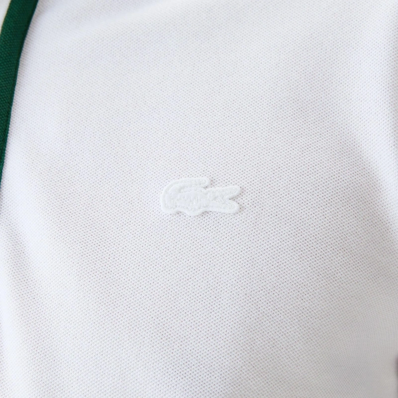 Мужское поло Lacoste с контрастным воротом