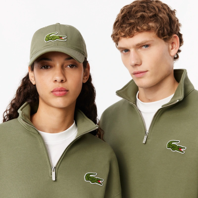 Толстовка Lacoste унисекс с молнией и высоким воротом