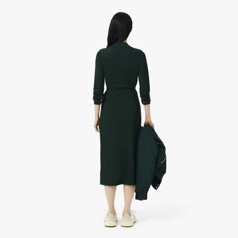 Эластичное хлопковое платье Lacoste
