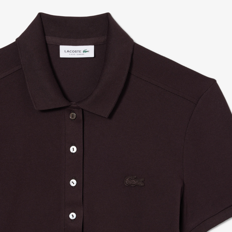Женское поло Lacoste приталенного кроя из эластичного хлопка