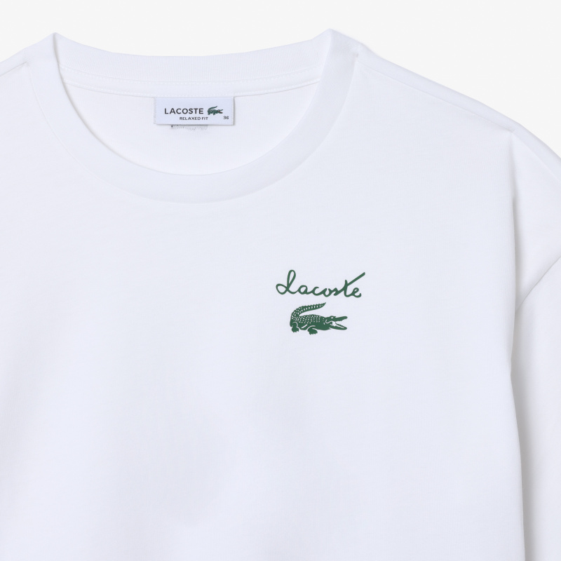 Женская футболка Lacoste из хлопка