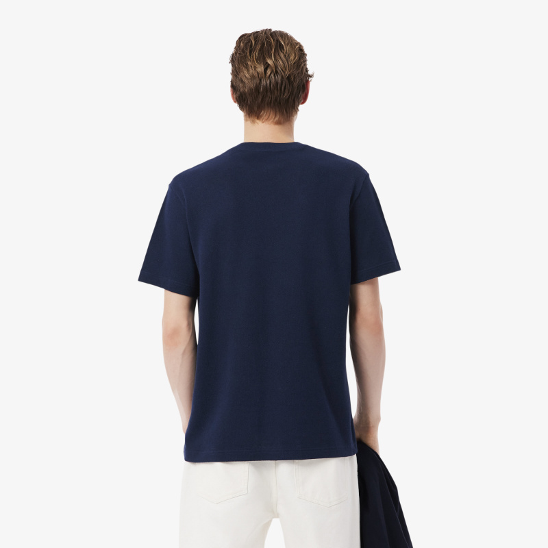 Мужская хлопковая футболка Lacoste из смеси льна