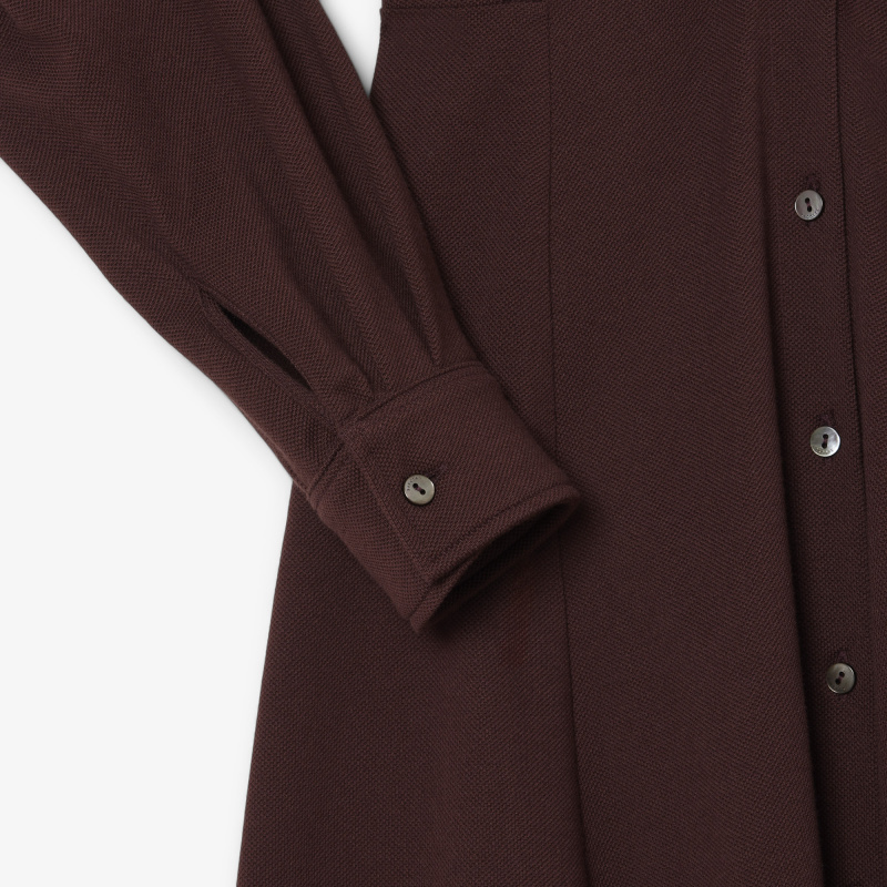 Длинное платье-поло Lacoste с длинным рукавом