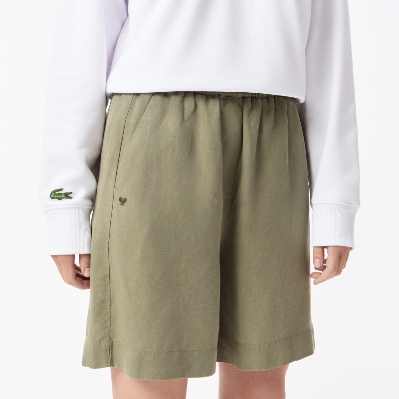 Женские шорты Lacoste из смеси льна