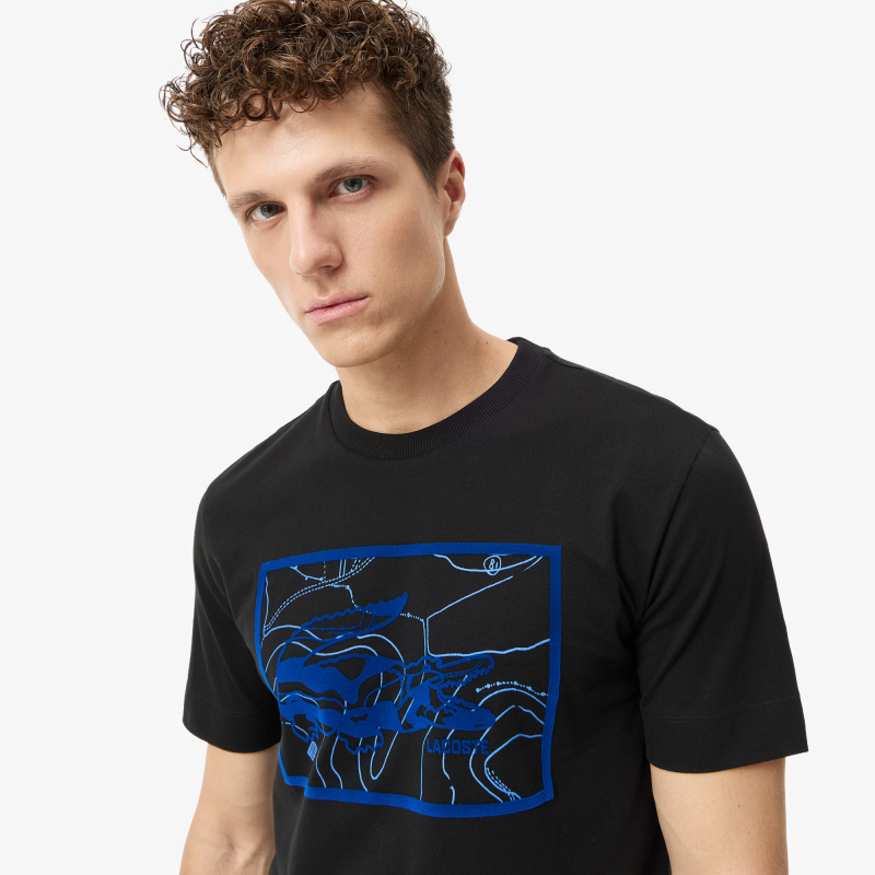 Мужская хлопковая футболка Lacoste стандартного кроя