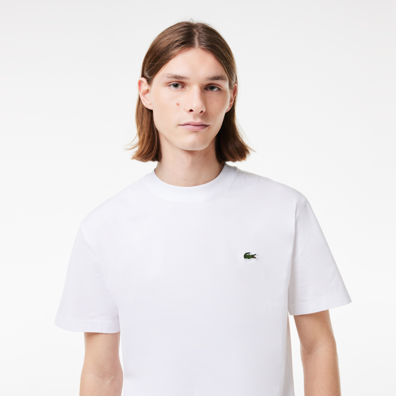 Мужская хлопковая футболка Lacoste с коротким рукавом
