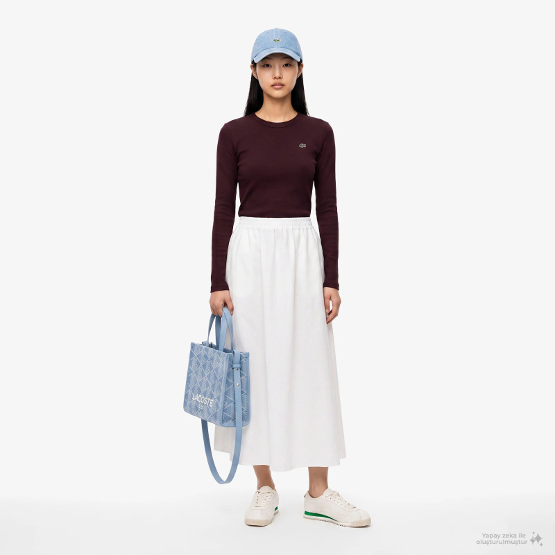Женский базовый лонгслив Lacoste облегающего кроя