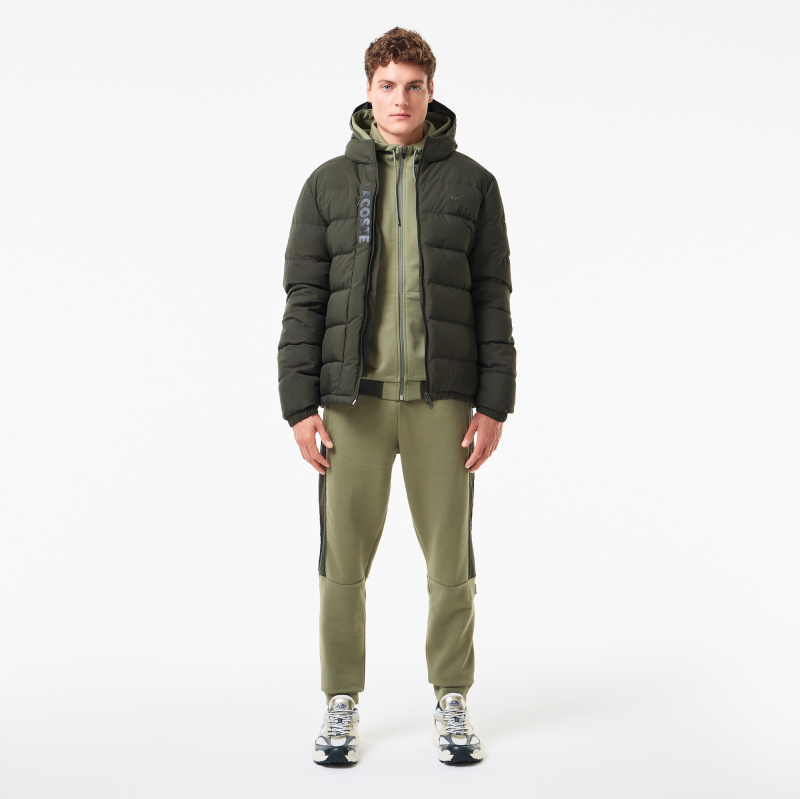 Мужская куртка-бомбер Lacoste на молнии из хлопка