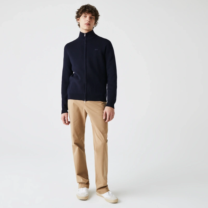 Мужской шерстяной свитер Lacoste на молнии