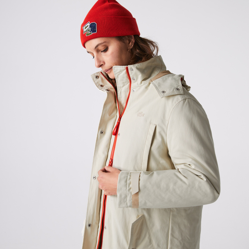 Женская парка Lacoste с утеплённой подкладкой
