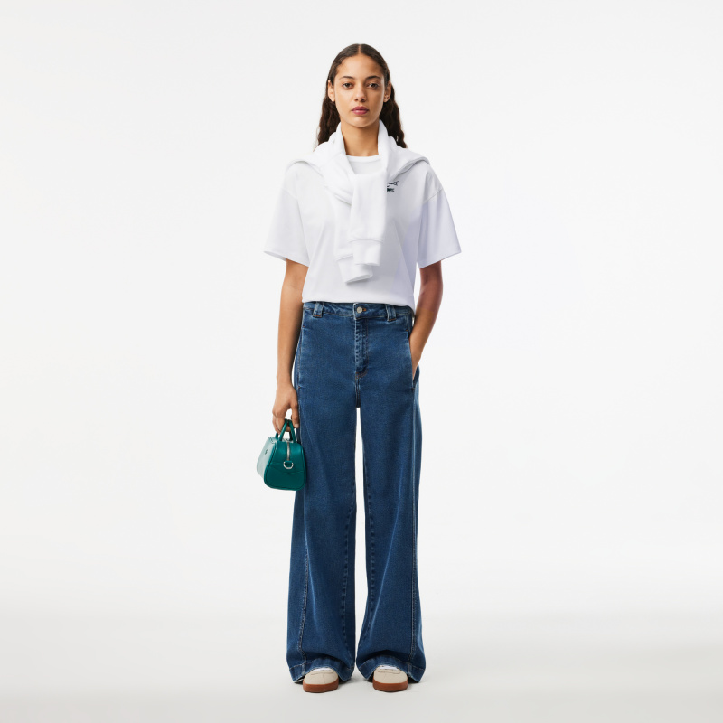 Женская футболка Lacoste из хлопка